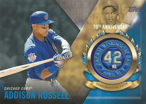2017 Topps Series 1 Baseball Checklist Jackie Robinson Logo