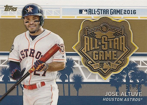 2017 Topps Series 1 Checklist All Star Game Medallion Jose Altuve 99