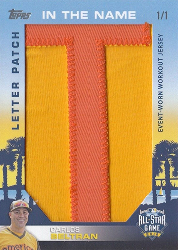 2017 Topps Series 1 In the Name Carlos Beltran