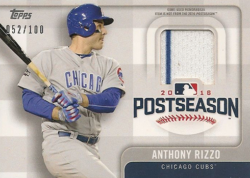 2017 Topps Series 1 Postseason Relic Anthony Rizzo