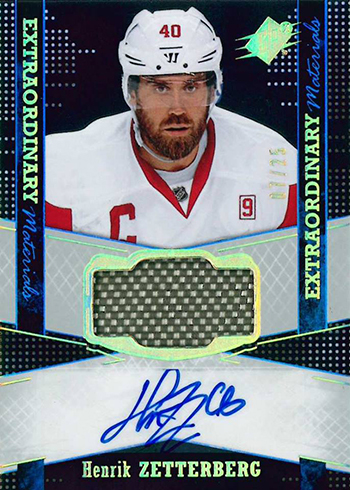 2016-17 SPx Hockey Extraordinary Materials Autographs Henrik Zetterberg