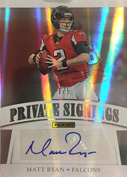 2017 Panini Super Bowl Private Signings Matt Ryan Autograph 5