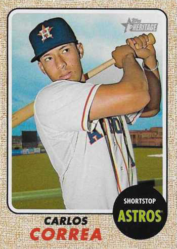 2017 Topps Heritage Variations - 430 Carlos Correa Color Swap