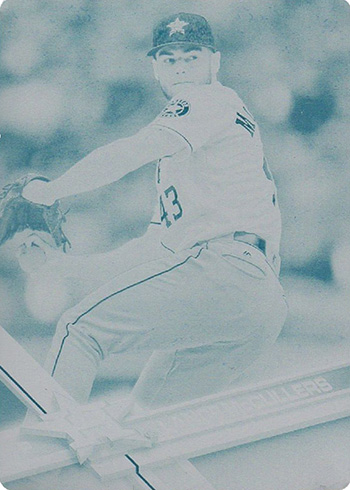 2017 Topps Baseball Printing Plate Cyan