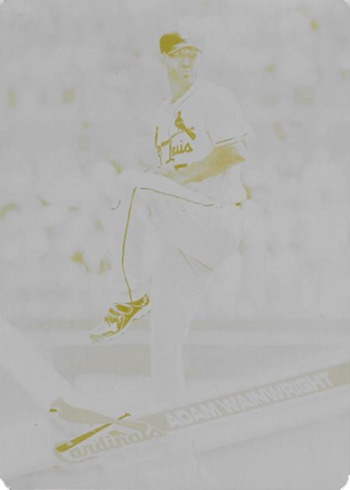 2017 Topps Baseball Printing Plate Yellow