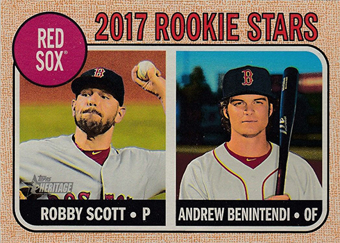 2017 Topps Heritage 314 Robby Scott Andrew Benintendi