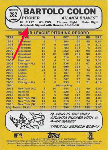 2017-Topps-Heritage-Traded-Variations-282-Bartolo-Colon-Back-Arrow