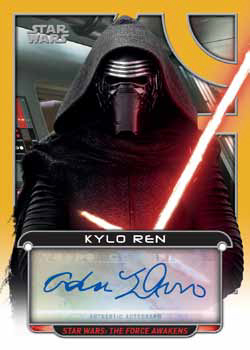 2017 Topps Star Wars Galactic Files Reborn Autographs Gold Adam Driver