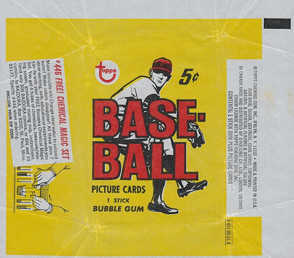 1968 Topps Baseball Wrapper