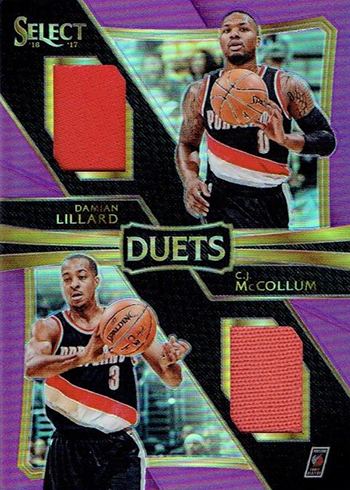 2016-17 Select Basketball Duets Purple Prizm