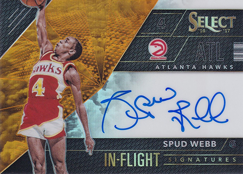 2016-17 Select Basketball In Flight Autographs Orange Prizm Spud Webb