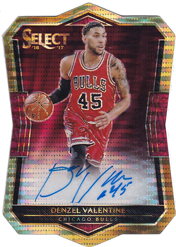 2016-17 Select Basketball Rookie Die-Cut Autographs Pulsar Denzel Valentine