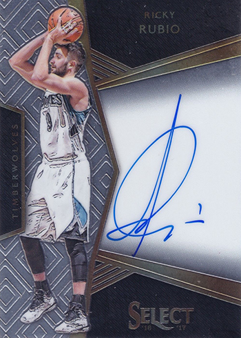 2016-17 Select Basketball Signatures Ricky Rubio