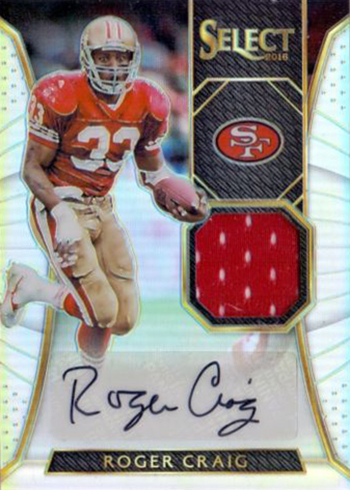 2016 Select Football Autographed Materials Prizm Roger Craig