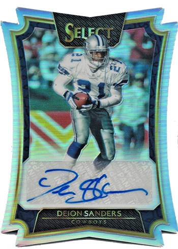 2016 Select Football Die-Cut Signatures Prizm Deion Sanders