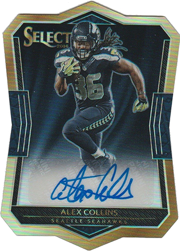 2016 Select Football Rookie Die-Cut Signature Prizms