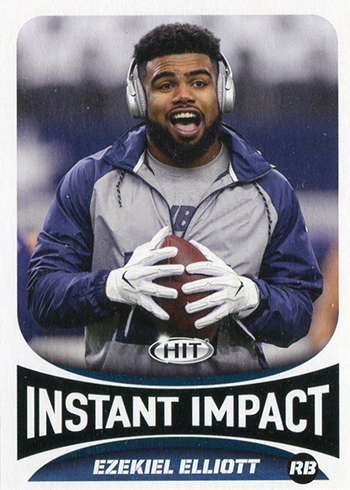 2017 SAGE Hit Premier Draft Low Series Football Base Instant Impact Ezekiel Elliott