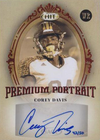 2017 SAGE Hit Premier Draft Low Series Football Premium Portrait Autograph