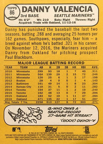 2017 TH Traded 86 Danny Valencia