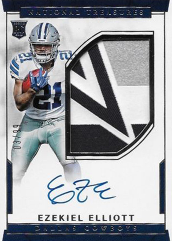 2016 Panini National Treasures Ezekiel Elliott Rookie Card