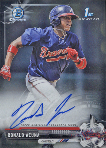 2017 Bowman Chrome Ronald Acuna Autograph