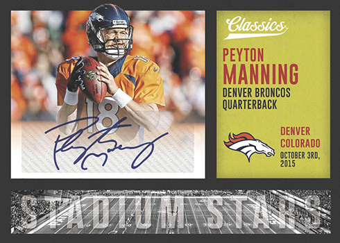 2017 Panini Classics Football Stadium Stars Signatures