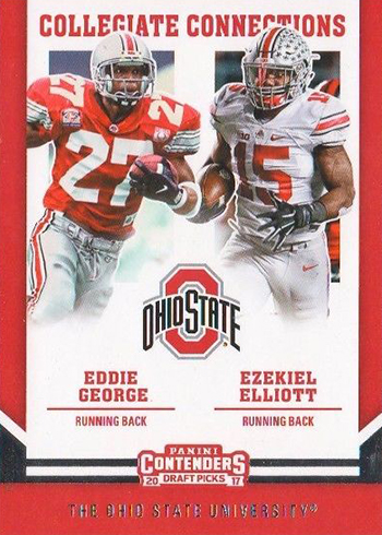 2017 Panini Contenders Draft Football Collegiate Connections Eddie George Ezekiel Elliott