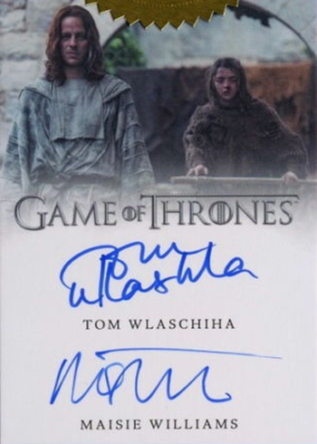 2017 Rittenhouse Game of Thrones Season 6 Dual Autograph Tom Wlaschiha Maisie Williams
