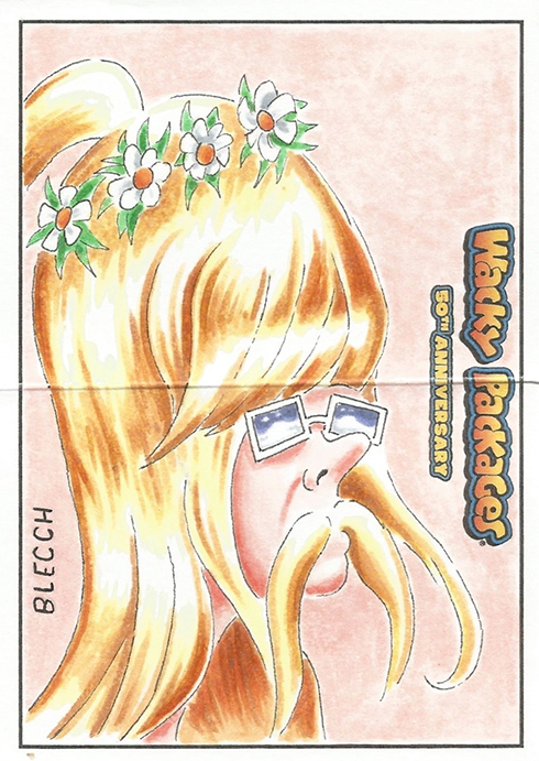 Wacky Packages 50th Anniversary Panoramic Sketch Card