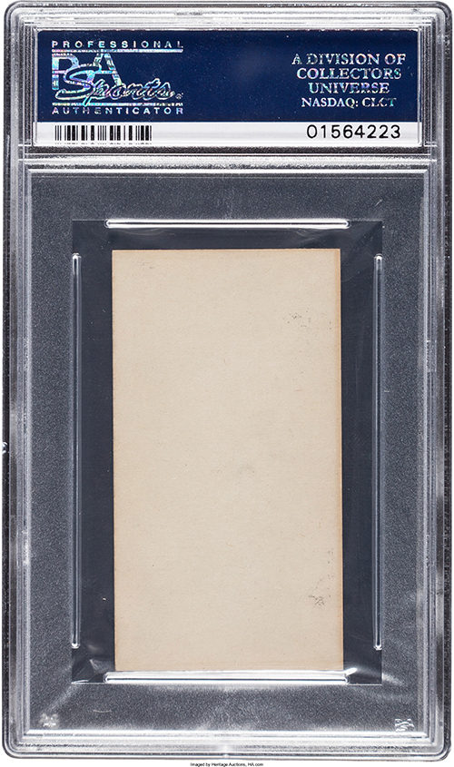1916 M101-5 Blank Back Babe Ruth PSA 7 Heritage May-2017 reverse