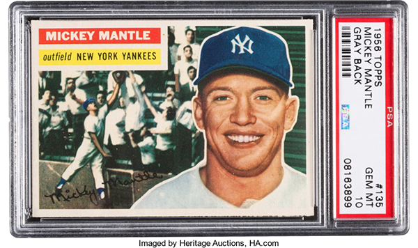 1956 Topps Mickey Mantle PSA 10 Heritage May-2017