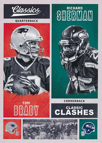2017 Panini Classics Football Classic Clashes Tom Brady Richard Sherman