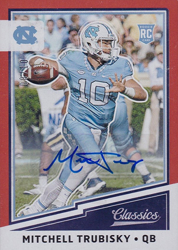 2017 Panini Classics Football Significant Signatures Orange Mitchell Trubisky