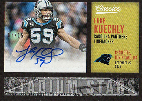 2017 Panini Classics Football Stadium Stars Signatures Luke Kuechly