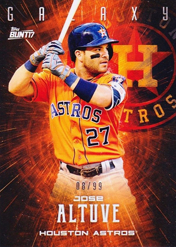 2017 Topps Bunt Baseball Galaxy Jose Altuve