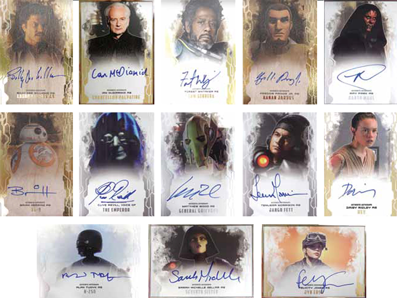 2017 Topps Star Wars Masterwork Checklist, Autographs, Release Date