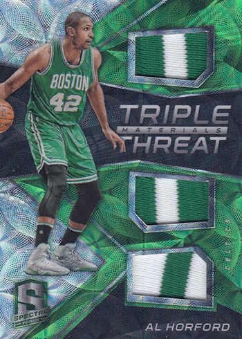 2016-17 Panini Spectra Basketball Tripe Threat Neon Green Al Horford