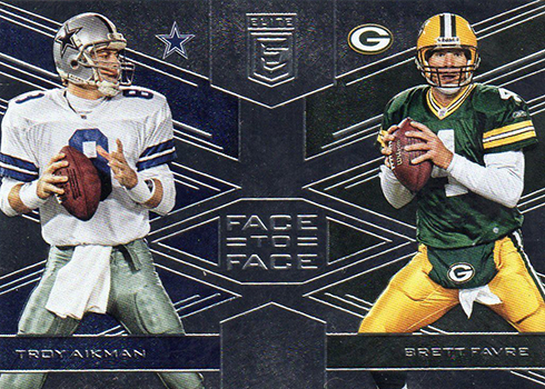 2017 Donruss Elite Football Face to Face Troy Aikman Brett Favre