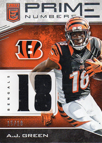2017 Donruss Elite Football Prime Numbers AJ Green 18