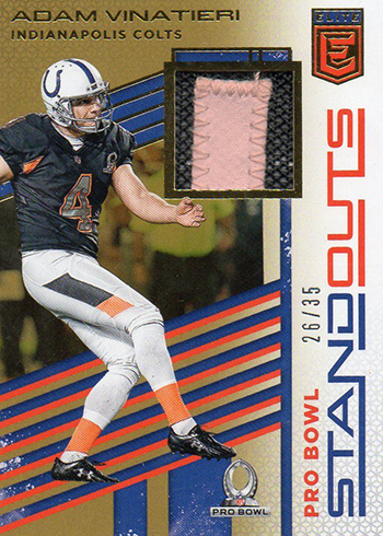 2017 Donruss Elite Football Pro Bowl Standouts Prime Adam Vinatieri