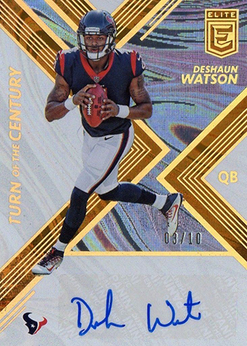 2017 Donruss Elite Football Turn of the Century Autographs Orange DeShaun Watson