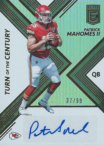 2017 Donruss Elite Football Turn of the Century Autographs Patrick Mahomes