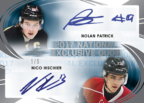 2017 Leaf NSCC Nolan Patrick Nico Hischer Dual Autograph