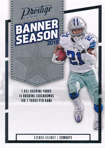 2017 Panini Prestige Football Banner Season Ezekiel Elliott