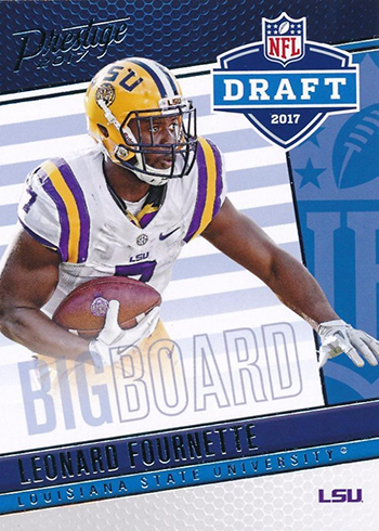 2017 Panini Prestige Football Draft Day big Board Leonard Fournette