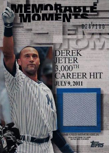 2017 Topps Series 2 Memorable Milestones Relics Derek Jeter