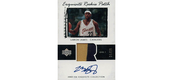 lebron james most valuable rookie card