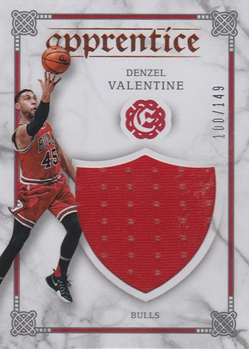 2016-17 Panini Excalibur Basketball Apprentice Shield Denzel Valentine
