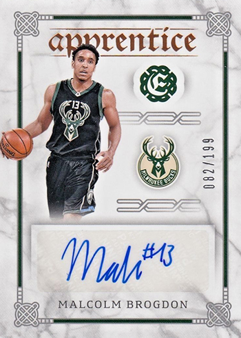 2016-17 Panini Excalibur Basketball Apprentice Signatures Malcolm Brogdon