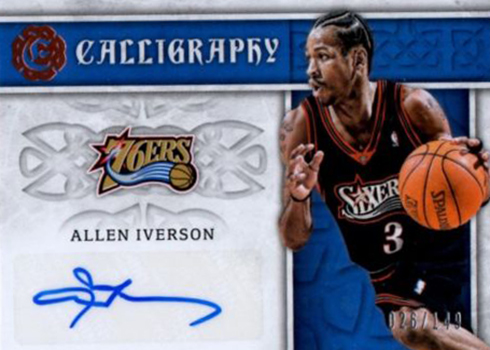 2016-17 Panini Excalibur Basketball Calligraphy Allen Iverson